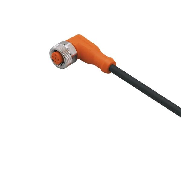 EVC597 IFM - Cabo Conector Fêmea M12 Angular Automação Industrial 20m, Blindado, PUR, 4 Polos