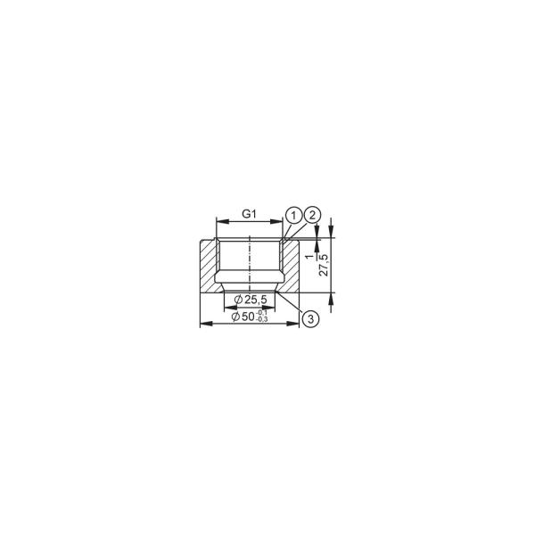 E30013 IFM - Adaptador de Soldagem IFM Sensores de Processo Aço Inox, 150 bar, G1