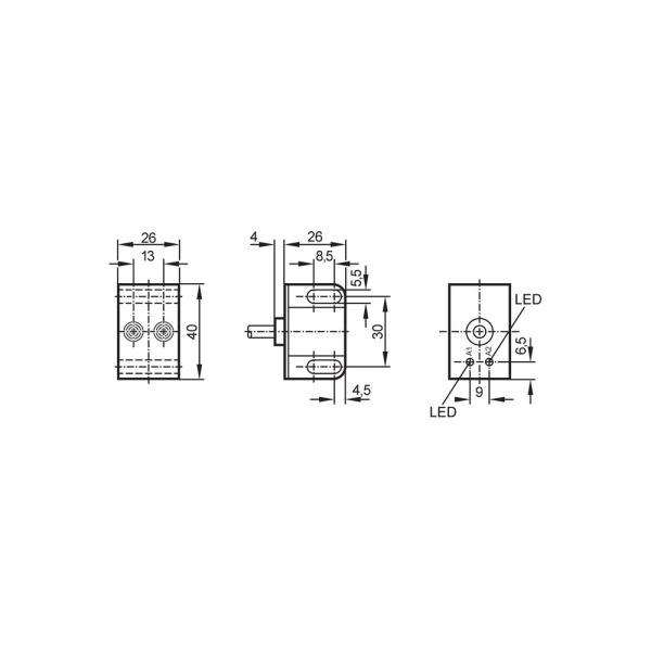 IN5251 IFM - Sensor Duplo Indutivo IFM Atuadores Oscilantes PNP 4mm IP67