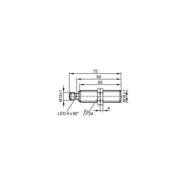 IGT241 IFM - Sensor Indutivo IFM Áreas Higiênicas PNP M18 8mm M12