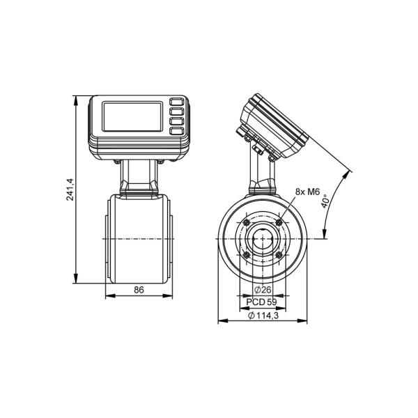 SMF220 IFM - Sensor Vazão IFM Medição Industrial IO-Link 40bar -20/150°C