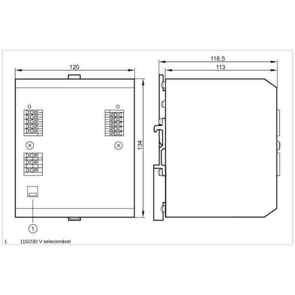 AC1212 IFM - Alimentador Elétrico AS-Interface Comunicação Industrial 230VAC 2x4A