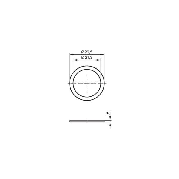 E43376 IFM - Junta de Vedação IFM Vedação Industrial NBR 26,5x21,3x1,5mm Kit 5pç