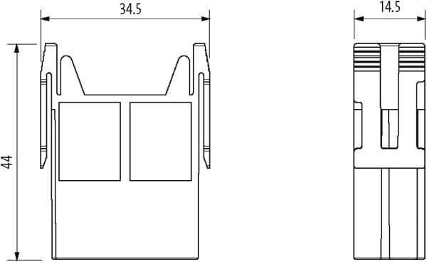 MODULO MACHO 12 POLOS 250V 10A.