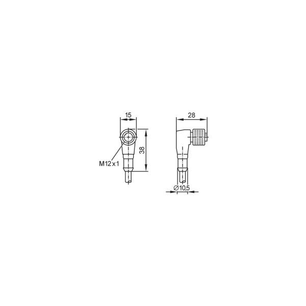 E80022 IFM - Cabo Conector Fêmea M12 Automação Industrial 8 Polos 2m Blindado