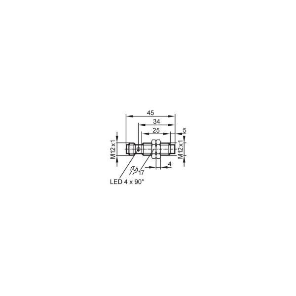 IF5539 IFM - Sensor Indutivo IFM Automação Industrial M12 PNP 4mm NA