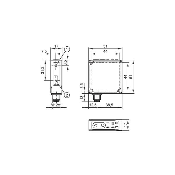OMH555 IFM - Sensor Óptico de Distância IFM Automação Industrial IO-Link 0.05-0.5m IP67