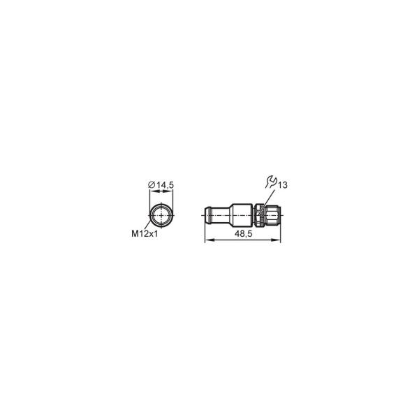 E12315 IFM - Resistência de Terminação PROFIBUS-DP Para Automação Industrial Conector M12 IP67