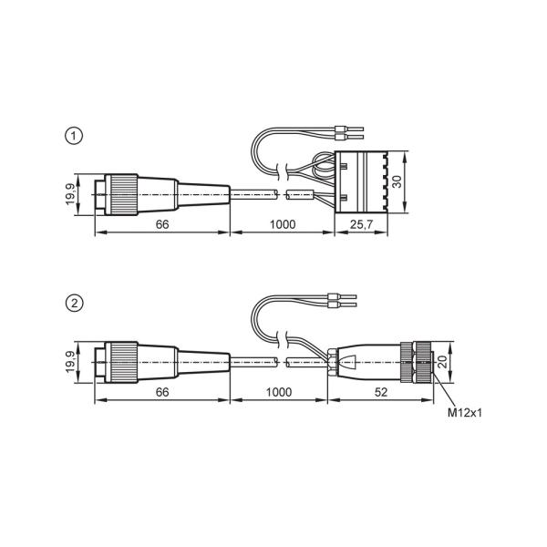 EC2114 IFM - Kit Cabo Programação Interface CAN Para BasicController e BasicDisplay 1m PVC