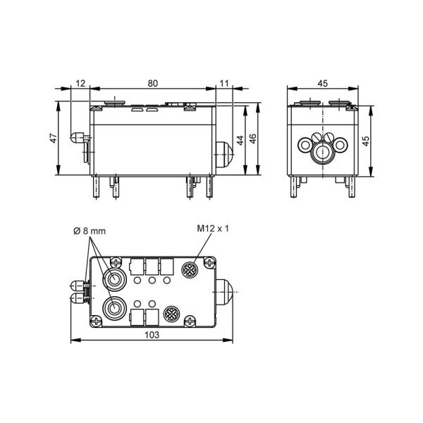 AC2024 IFM - Módulo AirBox AS-Interface Automação pneumática 2DI 2PO M12 IP65