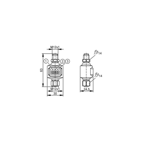 DP4302 IFM - Contador IFM Contagem de pulsos IO-Link IP69K