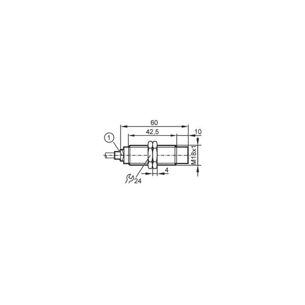 IG7105 IFM - Sensor Indutivo IFM Detecção de objetos M18 PNP 8mm NA