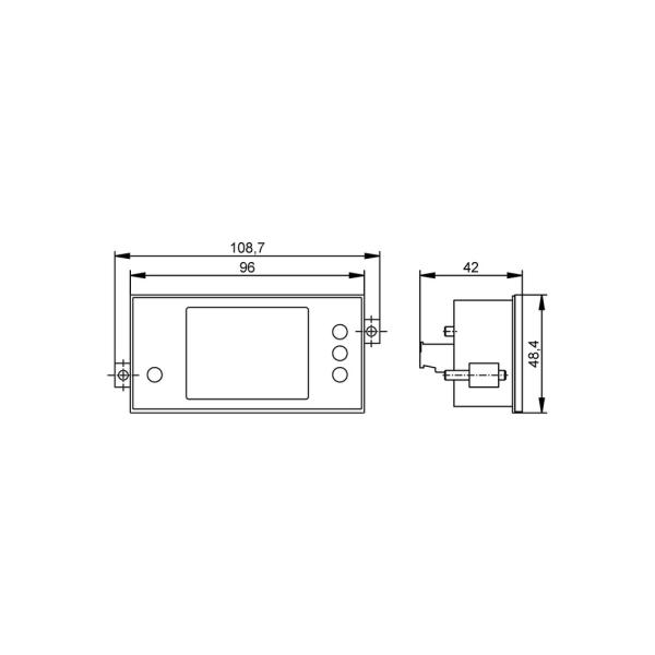 DX1063 IFM - Display Multifuncional IFM Monitoramento de Sinais 48x109x42mm