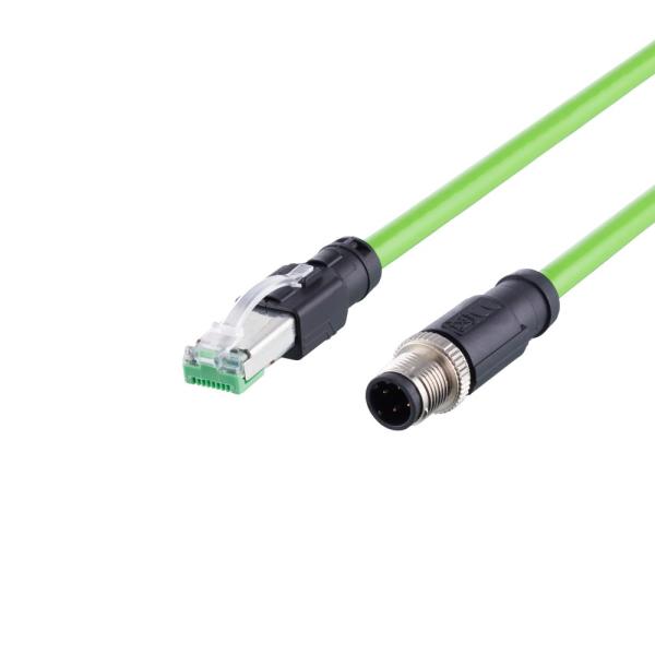 E12493 IFM - Cabo Ethernet IFM M12 para RJ45 Automação Industrial 20m Blindado IP67