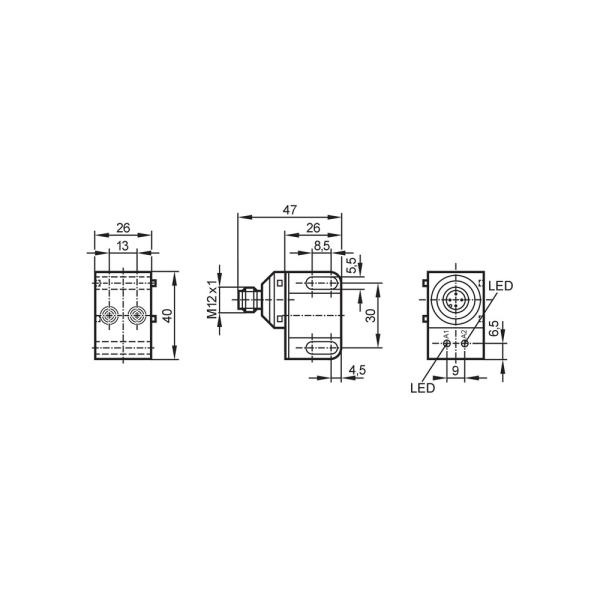 IN5327 IFM - Sensor Duplo Indutivo IFM Acionamentos Oscilantes 4mm PNP M12 IP67