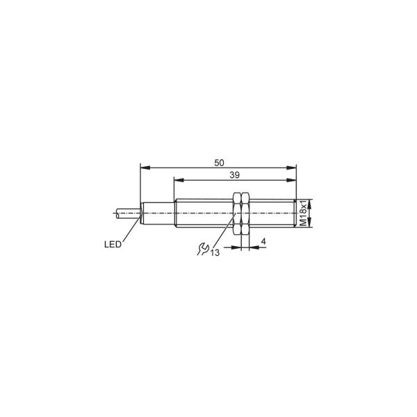 IE5202 IFM - Sensor Indutivo IFM Automação Industrial M8 2mm PNP/NPN Cabo 2m