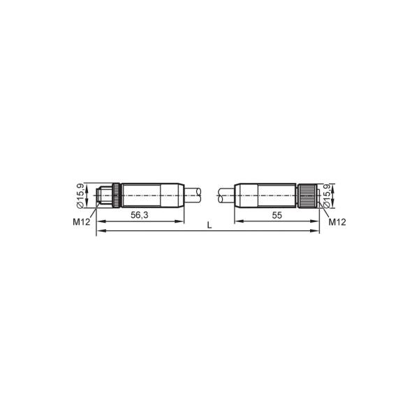 E12426 IFM - Cabo de Ligação IFM Automação Industrial M12 T 2m PUR IP67