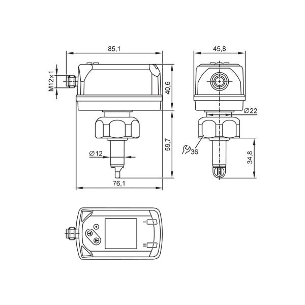 SD1440 IFM - Medidor de Ar Comprimido IFM Monitoramento de Fluxo IO-Link 0,3-26260 m³/h