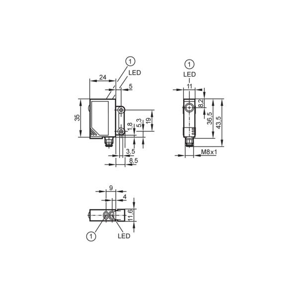 OJ5126 IFM - Sensor Retroreflexivo IFM Automação Industrial 2m PNP M8