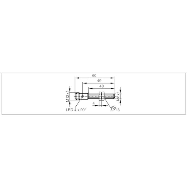 IE5257 IFM - Sensor Indutivo IFM Automação Industrial M8x1 2mm PNP NA