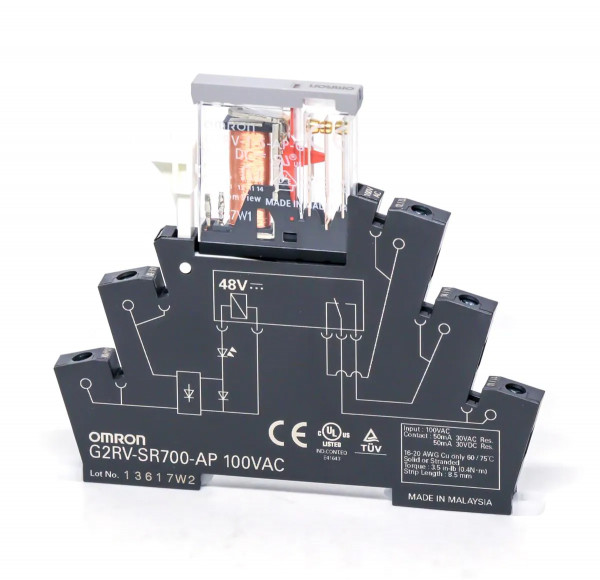 G2RV-SR700 DC24 BORNE RELÉ 6,2MM SPDT 6A TERM PARAFUSO ALIMENT DC24