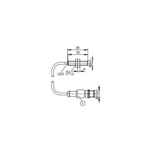 IE5351 IFM - Sensor Indutivo IFM Automação Industrial M8 3mm PNP/NPN