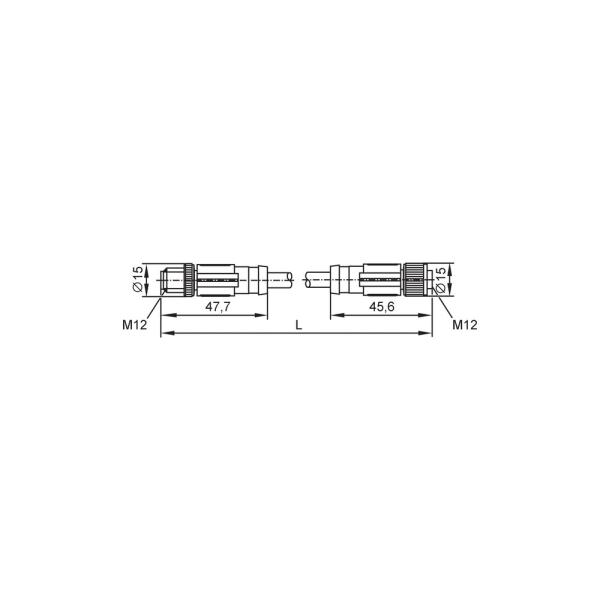 E12424 IFM - Cabo Ethernet IFM Automação Industrial 20m M12 Codificação D Blindado