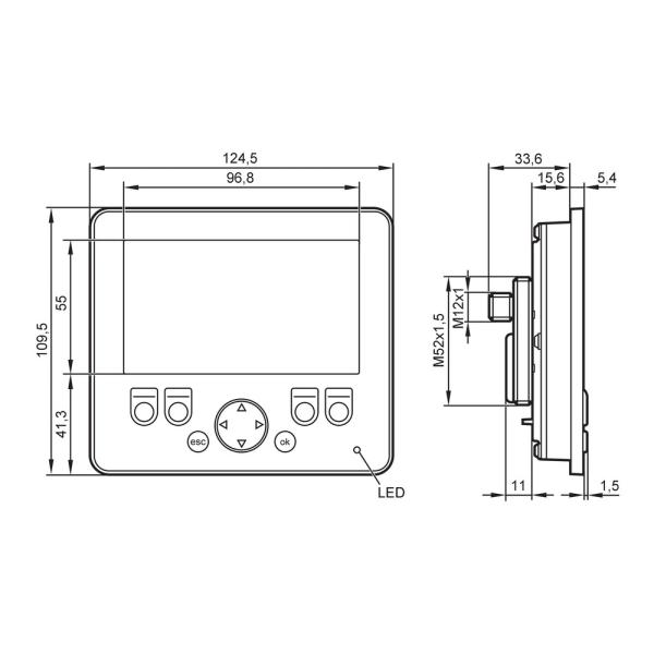 CR0452 IFM - Display Gráfico BasicDisplay XL Controle de Máquinas Móveis 4.3pol 480x272 CAN