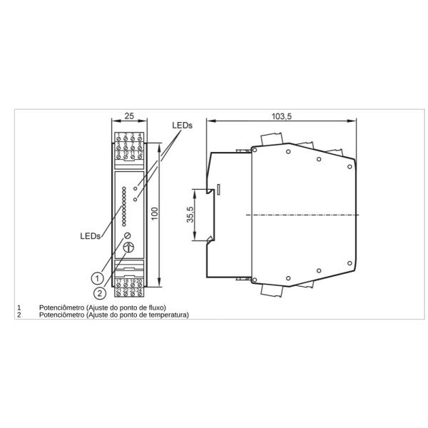 SR0150 IFM - Monitor Fluxo IFM Controle Fluxo/Temp 24VDC Relé