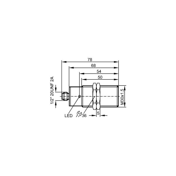 II0297 IFM - Sensor Indutivo IFM Detecção de objetos M30 10mm NA AC/DC