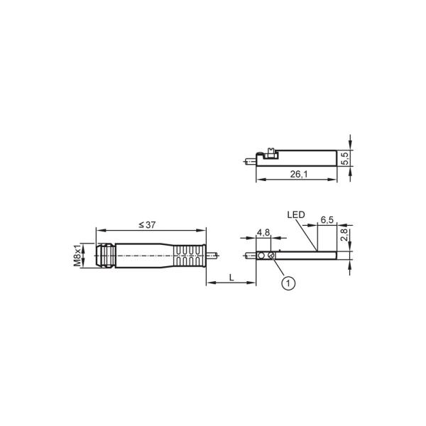 MK5310 IFM - Sensor de Cilindro GMR ifm Detecção magnética em cilindros PNP, NA, 10kHz, cabo 0.3m