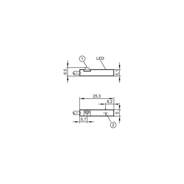 MK5128 IFM - Sensor para Cilindro Ranhura em T Detecção Magnética PNP 25x5mm 6m Cabo