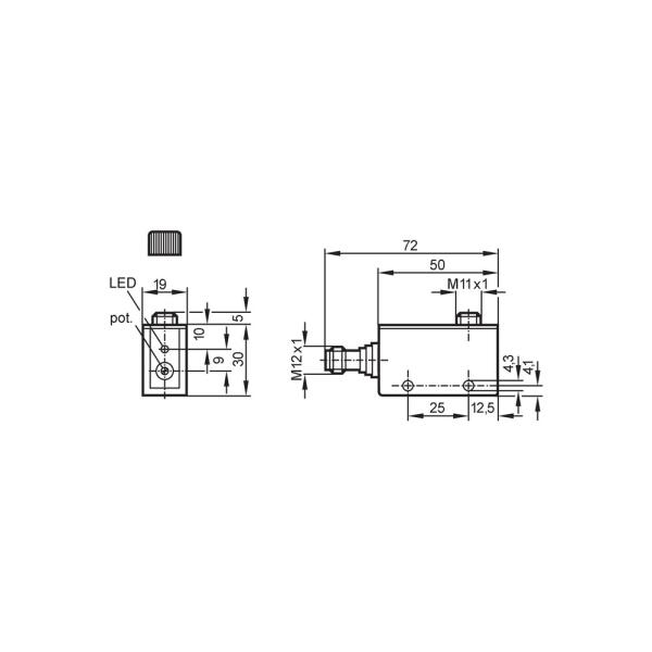 OK5008 IFM - Amplificador para Fibra Óptica ifm Automação Industrial PNP, M12, 660nm