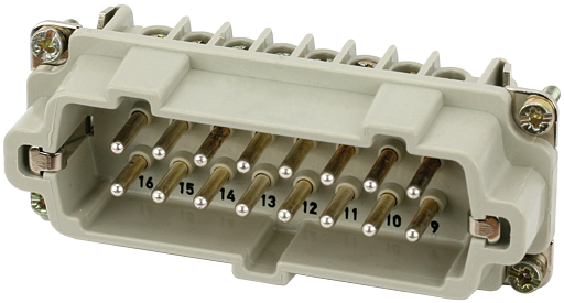 TOMADA B16 MACHO 16 POLOS PARAFUSAVEL 500V 16A.