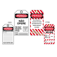 CARTÃO DE IDENTIFICAÇÃO DE TRAVA AUTOLAMINADO FUNDO BRANCO (PCT C/ 5)C2810 BRADY BDY-3376