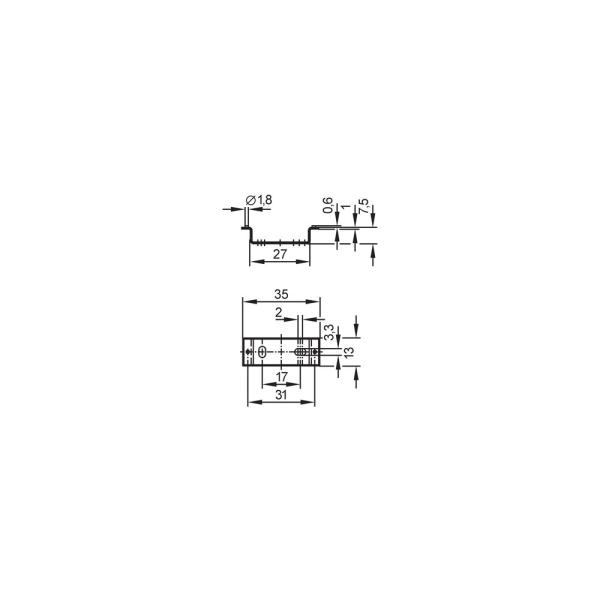 E20683 IFM - Trilho de Fixação DIN Montagem de componentes 35x13x7,5mm Aço Galvanizado