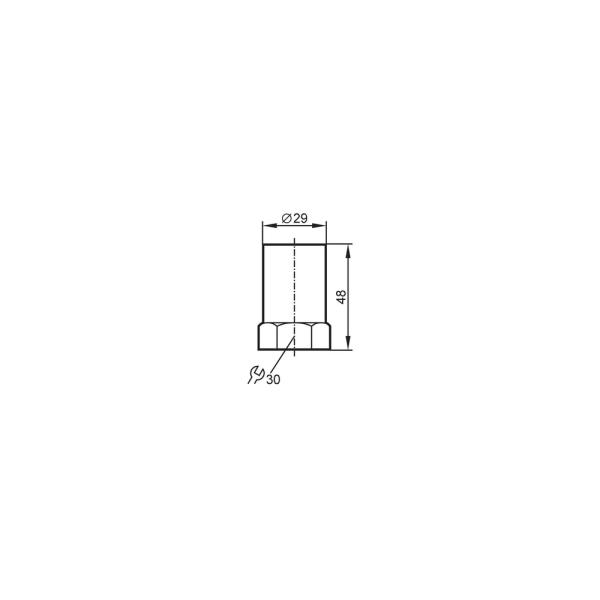 E30094 IFM - Tampa de Proteção para Sensores Linhas PK, TK e VK PP Transparente Ø29x48mm