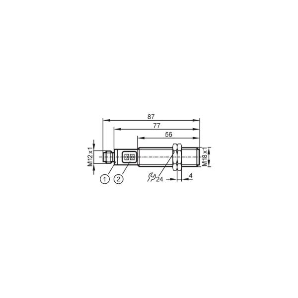 KG5065 IFM - Sensor Capacitivo IFM Detecção de nível e objetos M18 12mm IO-Link PNP/NPN