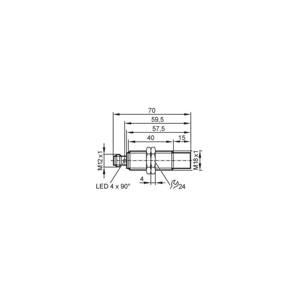 IGT249 IFM - Sensor Indutivo Metálico Áreas Higiênicas M18 PNP 12mm