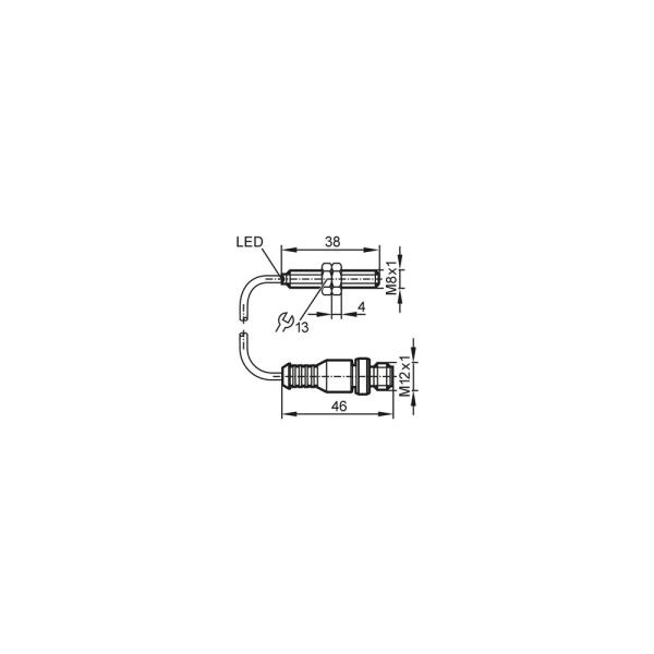 IE5324 IFM - Sensor Indutivo IFM Automação Industrial M8 PNP 2mm IP67