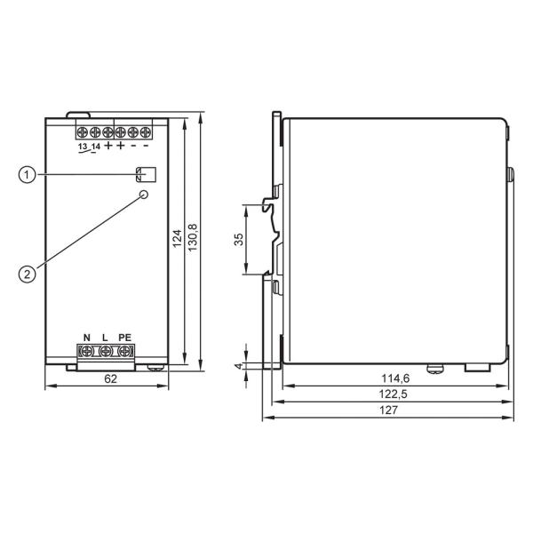 DN4013 IFM - Fonte de Alimentação Chaveada ifm para Trilho DIN 24V DC 10A 240W