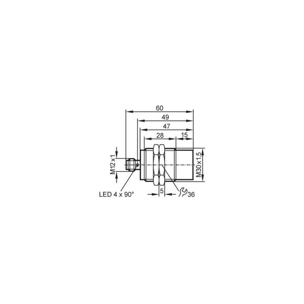 IIC221 IFM - Sensor Indutivo AS-Interface Automação Industrial M30 22mm IP68