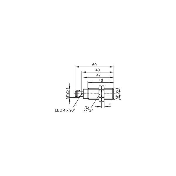 OGE200 IFM - Receptor Fotoelétrico Barreira Automação Industrial PNP 20m M12 IP67