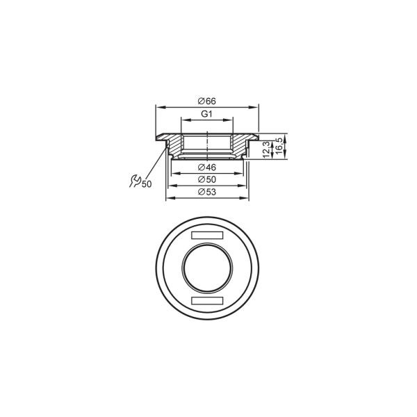 E33221 IFM - Adaptador de Processo Varivent Conexão de sensores Form F DN25 Aço Inox