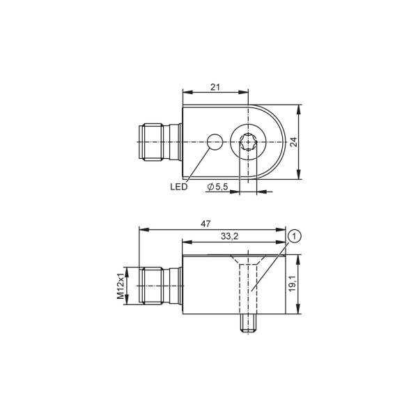 VVB306 IFM - Sensor de Vibração IO-Link ifm Monitoramento de máquinas 3 Eixos, IP69, 2-5600Hz