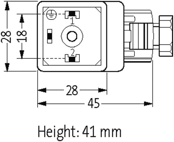 MSVS-CONECTOR 18MM 24V AC/DC DIODOZ+LED PG9 (CODIGO VELHO ME3129020)