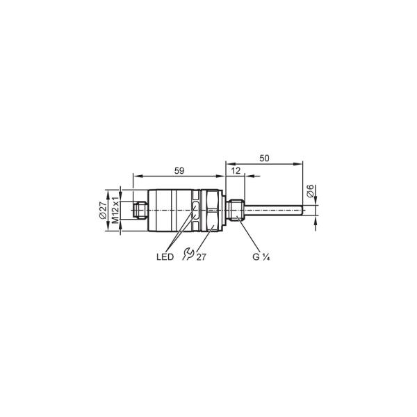 TK6110 IFM - Sensor de Temperatura ifm Monitoramento de fluidos 2 Saídas PNP G 1/4