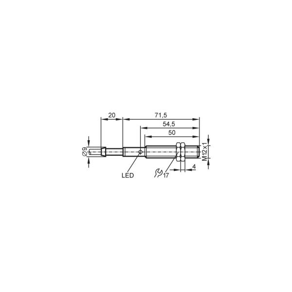 IF0003 IFM - Sensor Indutivo ifm Automação Industrial M12 4mm NA AC