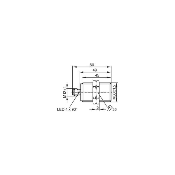 IIS291 IFM - Sensor Indutivo ifm Automação Industrial M30 15mm PNP