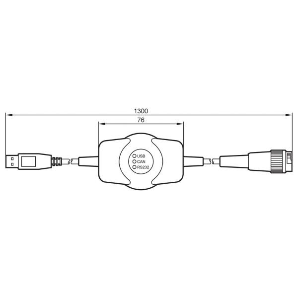 EC2112 IFM - Interface CAN para PC Conexão CANfox 5V DC